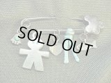 【ＳＯＬＤ　ＯＵＴ　ありがとうございました！】飾りピンブローチ（水色・アウトレット）