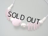 【ＳＯＬＤ　ＯＵＴ　ありがとうございました！】【半額セール！】（ギリシャアクセサリー）ミコノス・セラミックビーズネックレス（薄紫）【定価１９００円】