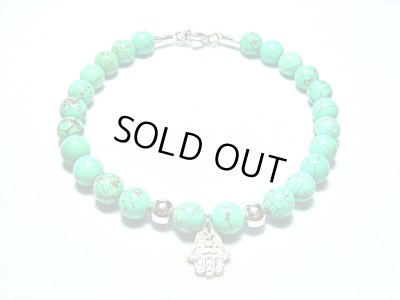 画像1: 【ＳＯＬＤ　ＯＵＴ　ありがとうございました！】【定価4800円】（イスラエル）ターコイズハムサ・ブレスレット