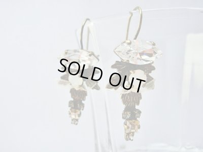 画像1: 【ＳＯＬＤ　ＯＵＴ　ありがとうございました！】（ギリシャアクセサリー）スワロフスキー・マーキーズ型クリスタルピアス（透明）