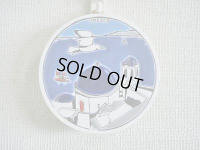 画像1: 【ＳＯＬＤ　ＯＵＴ　ありがとうございました！】（ギリシャ雑貨）タイルの壁飾り（コースター）サントリーニ島の教会の風景