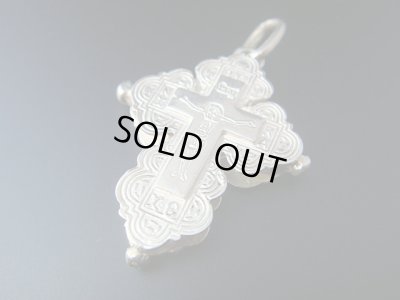 画像1: 【ＳＯＬＤ　ＯＵＴ　ありがとうございました！】（ギリシャアクセサリー）イエス・キリストと聖母マリアのシルバークロスペンダントトップ【一点もの】