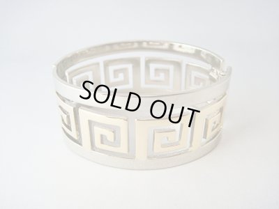 画像1: 【ＳＯＬＤ　ＯＵＴ　ありがとうございました！】【メンズ＆レディース】（ギリシャアクセサリー）メアンドロスバングル（シルバー＆ゴールド）Ｂ