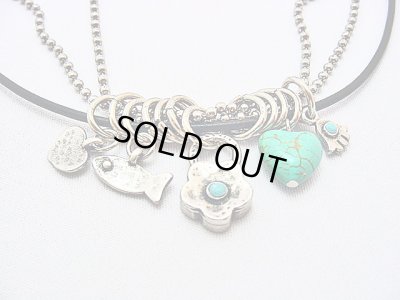 画像1: 【ＳＯＬＤ　ＯＵＴ　ありがとうございました！】（イスラエル）ターコイズチャームネックレス（シルバー）