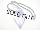 【ＳＯＬＤ　ＯＵＴ　ありがとうございました！】（ギリシャ）ムラノ（ベネチアン）ガラス・ティアードロップネックレス（青色シルバー）