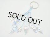 【ＳＯＬＤ　ＯＵＴ　ありがとうございました！】（ギリシャアクセサリー）イーブルアイ（ナザールボンジュウ）・渦巻き模様・メアンドロスキーチェーン（水色）