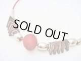 【ＳＯＬＤ　ＯＵＴ　ありがとうございました！】【半額セール！】（ギリシャアクセサリー）ミコノス・セラミックビーズネックレス（ワインレッド）【定価１９００円】