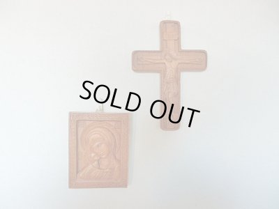 画像2: 【ＳＯＬＤ　ＯＵＴ　ありがとうございました！】【送料無料】【ゆうパック】絵で描かれた聖書・イコン（微笑むマリア様とイエス・キリスト）【ギリシャ正教の聖地アトス山】