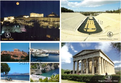 画像3: 【ギリシャ神話】（ギリシャ雑貨）ギリシャの風景『ヘファイストス神殿』ポストカード（絵はがき）８枚セット