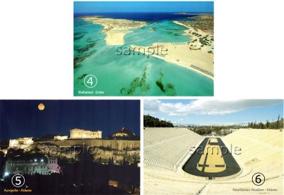 画像3: （ギリシャ雑貨）ギリシャフォト『アテネ　パナシナイコ競技場』ポストカード（絵はがき）６枚セット
