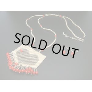 画像: 【ＳＯＬＤ　ＯＵＴ　ありがとうございました！】（ギリシャ）ハートモチーフビーズネックレス（ピアス付き）