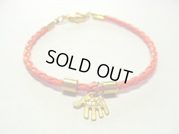 画像1: 【ＳＯＬＤ　ＯＵＴ　ありがとうございました！】【定価2400円】（イスラエル）ハムサレザーブレスレット（オレンジ）