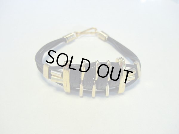 画像1: 【ＳＯＬＤ　ＯＵＴ　ありがとうございました！】（ギリシャ）ブラックレザーブレスレット