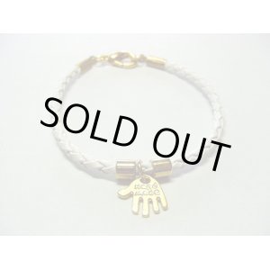 画像: 【ＳＯＬＤ　ＯＵＴ　ありがとうございました！】【定価2400円】（イスラエル）ハムサレザーブレスレット（白）