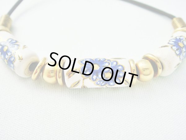 画像1: 【ＳＯＬＤ　ＯＵＴ　ありがとうございました！】（ギリシャ）ミコノスビーズ・フローラルネックレス（白）