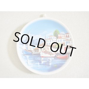 画像: 【ＳＯＬＤ　ＯＵＴ　ありがとうございました！】【ゆうパック】（ギリシャ雑貨）ギリシャの港の風景の絵皿【ハンドペイント】