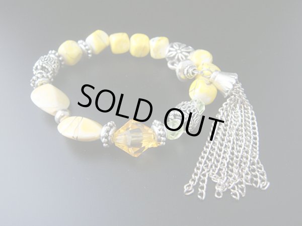 画像1: 【ＳＯＬＤ　ＯＵＴ　ありがとうございました！】【残り僅かなため　おとく！】（ギリシャアクセサリー）ブレスレット型コンボロイ（黄色）【定価１９００円】