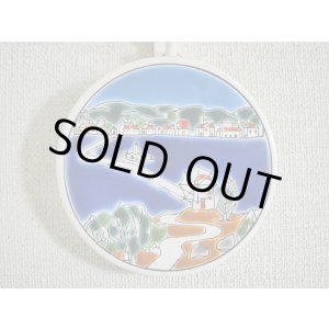 画像: 【ＳＯＬＤ　ＯＵＴ　ありがとうございました！】（ギリシャ雑貨）タイルの壁飾り（コースター）風車のある風景