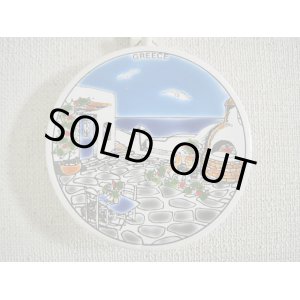 画像: 【ＳＯＬＤ　ＯＵＴ　ありがとうございました！】（ギリシャ雑貨）タイルの壁飾り（コースター）テラスから見えるエーゲ海Ｂ