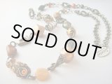 画像: 【ＳＯＬＤ　ＯＵＴ　ありがとうございました！】（ギリシャアクセサリー）エキゾチック変わりビーズ秋色ネックレス【ムラノガラス（ベネチアンガラス）・クリスタルビーズ】