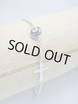 画像: 【ＳＯＬＤ　ＯＵＴ　ありがとうございました！】【楽天ランキング受賞！】（ギリシャアクセサリー）イーブルアイ（ナザールボンジュウ）クロスシルバー９２５ブレスレット