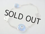 画像: 【ＳＯＬＤ　ＯＵＴ　ありがとうございました！】（ギリシャアクセサリー）イーブルアイ（ナザールボンジュウ）渦巻き模様シルバー９２５ブレスレット