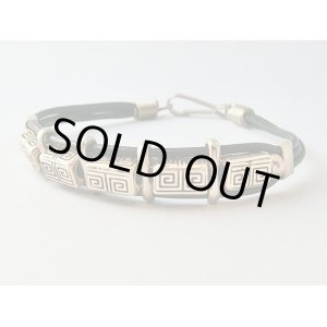 画像: 【ＳＯＬＤ　ＯＵＴ　ありがとうございました！】（ギリシャアクセサリー）箱型メアンドロス模様メタルブレスレット