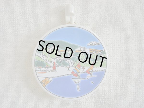 画像1: 【ＳＯＬＤ　ＯＵＴ　ありがとうございました！】（ギリシャ雑貨）タイルの壁飾り（コースター）ビーチの風景