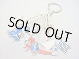 画像: 【ＳＯＬＤ　ＯＵＴ　ありがとうございました！】（ギリシャアクセサリー）イーブルアイ（ナザールボンジュウ）・渦巻き模様キーチェーン（キーホルダー）（ビーズブルー）