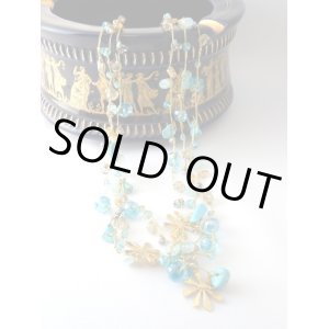 画像: 【ＳＯＬＤ　ＯＵＴ　ありがとうございました！】（ギリシャアクセサリー）スワロフスキークリスタルビーズ夏色３連ネックレス