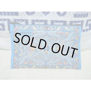 画像: 【ＳＯＬＤ　ＯＵＴ　ありがとうございました！】（ギリシャ雑貨）布製ギリシャ刺繍イーブルアイ（ナザールボンジュウ）付き小物入れ（水色）