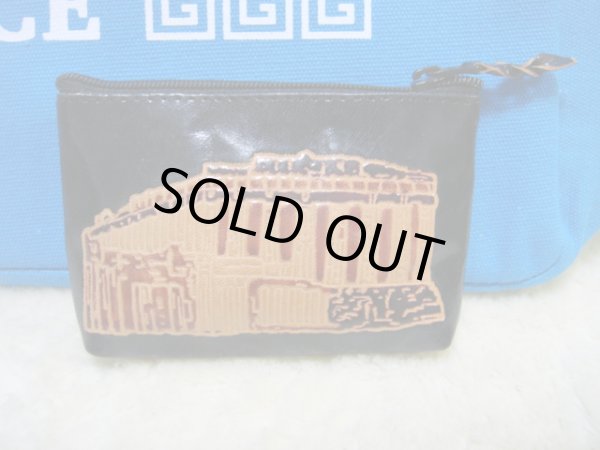 画像1: 【ＳＯＬＤ　ＯＵＴ　ありがとうございました！】【ギリシャ神話】（ギリシャ雑貨）パルテノン神殿レザー小物入れ（黒）