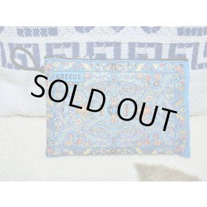 画像: 【ＳＯＬＤ　ＯＵＴ　ありがとうございました！】（ギリシャ雑貨）布製ギリシャ刺繍イーブルアイ（ナザールボンジュウ）付き小物入れ（水色）