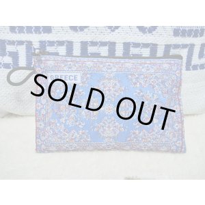 画像: 【ＳＯＬＤ　ＯＵＴ　ありがとうございました！】（ギリシャ雑貨）布製ギリシャ刺繍イーブルアイ（ナザールボンジュウ）付き小物入れ（スカイブルー）