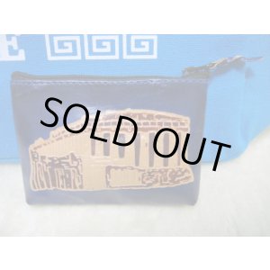画像: 【ＳＯＬＤ　ＯＵＴ　ありがとうございました！】【ギリシャ神話】（ギリシャ雑貨）パルテノン神殿レザー小物入れ（濃紺）