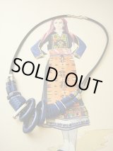 画像: 【ＳＯＬＤ　ＯＵＴ　ありがとうございました！】（ギリシャアクセサリー）テラコッタリングネックレス（濃紺）