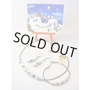 画像: 【ＳＯＬＤ　ＯＵＴ　ありがとうございました！】【５周年半額セール！】（ギリシャアクセサリー）「エーゲ海の宝石」ミコノス島ビーズネックレス３点セット（花）【定価２３００円】
