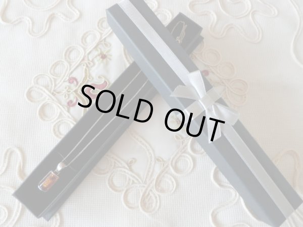 画像2: 【ＳＯＬＤ　ＯＵＴ　ありがとうございました！】【送料無料・ギフトBOX付き♪】（ギリシャジュエリー・アクセサリー）スクウェア琥珀（アンバー）シルバー９２５ネックレス【ギリシャ神話】