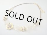 画像: 【ＳＯＬＤ　ＯＵＴ　ありがとうございました！】（ギリシャアクセサリー）リーフとお花のスワロフスキークリスタルネックレス