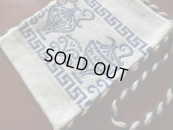 画像2: 【ＳＯＬＤ　ＯＵＴ　ありがとうございました！】【お客様の声あり♪】（ギリシャ雑貨）メアンドロス模様・アンフォラ・ポシェット（大・白）【定価２３００円】