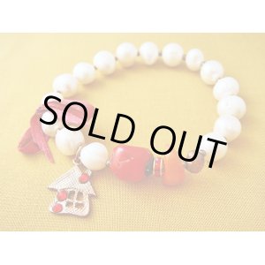 画像: 【ＳＯＬＤ　ＯＵＴ　ありがとうございました！】（ギリシャアクセサリー）淡水パールとプチハウスチャームのブレスレット