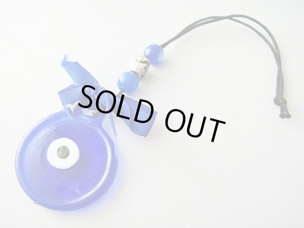 画像1: 【ＳＯＬＤ　ＯＵＴ　ありがとうございました！】（ギリシャ雑貨）リボン付きイーブルアイ（ナザールボンジュウ）と渦巻き模様のお守り（インテリア雑貨）