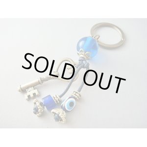 画像: 【ＳＯＬＤ　ＯＵＴ　ありがとうございました！】【お客様の声あり♪】（ギリシャアクセサリー）イーブルアイ（ナザールボンジュウ）とハート型の鍵のキーチェーン（キーホルダー）