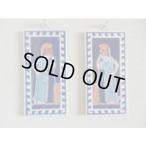 画像: 【ＳＯＬＤ　ＯＵＴ　ありがとうございました！】【ゆうパック】【ギリシャ神話】（ギリシャ雑貨）タイルの壁飾り・知恵と戦いの女神アテナ【メアンドロス模様】