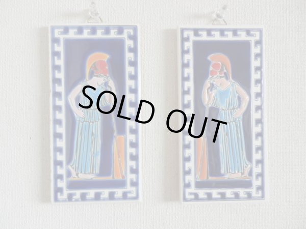 画像1: 【ＳＯＬＤ　ＯＵＴ　ありがとうございました！】【ゆうパック】【ギリシャ神話】（ギリシャ雑貨）タイルの壁飾り・知恵と戦いの女神アテナ【メアンドロス模様】