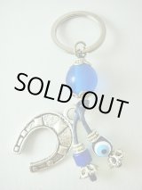 画像: 【ＳＯＬＤ　ＯＵＴ　ありがとうございました！】（ギリシャアクセサリー）イーブルアイ（ナザールボンジュウ）と馬蹄のキーチェーン（キーホルダー）