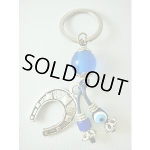 画像: 【ＳＯＬＤ　ＯＵＴ　ありがとうございました！】（ギリシャアクセサリー）イーブルアイ（ナザールボンジュウ）と馬蹄のキーチェーン（キーホルダー）