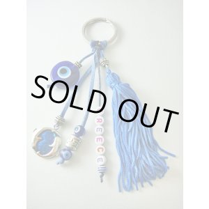 画像: 【ＳＯＬＤ　ＯＵＴ　ありがとうございました！】【ギリシャ神話】（ギリシャアクセサリー）イーブルアイ（ナザールボンジュウ）・メアンドロス模様・ドルフィン（イルカ）のキーチェーン（キーホルダー）