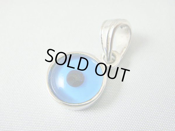 画像1: 【ＳＯＬＤ　ＯＵＴ　ありがとうございました！】（ギリシャアクセサリー）ミクロ（小さい）イーブルアイ（ナザールボンジュウ）シルバー９２５ペンダントトップ