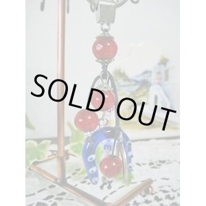 画像: 【ＳＯＬＤ　ＯＵＴ　ありがとうございました！】（ギリシャアクセサリー）イーブルアイ（ナザールボンジュウ）と馬蹄・ＧＲＥＥＣＥキーチェーン（キーホルダー）